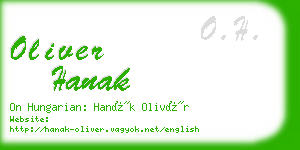 oliver hanak business card